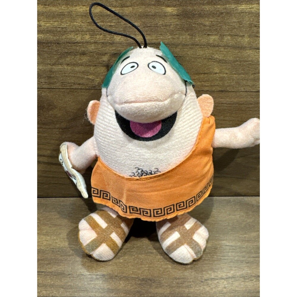 Vintage 1990 Little Caesars Mascot Plush 6" Pizza Pizza Advertising Toy Figure